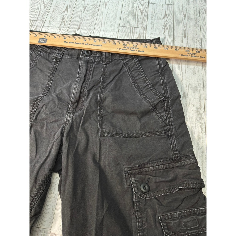 American Eagle Cargo Pants Womens 8 Gray Wide Leg Utility Y2K Grunge Streetwear - Picture 7 of 9